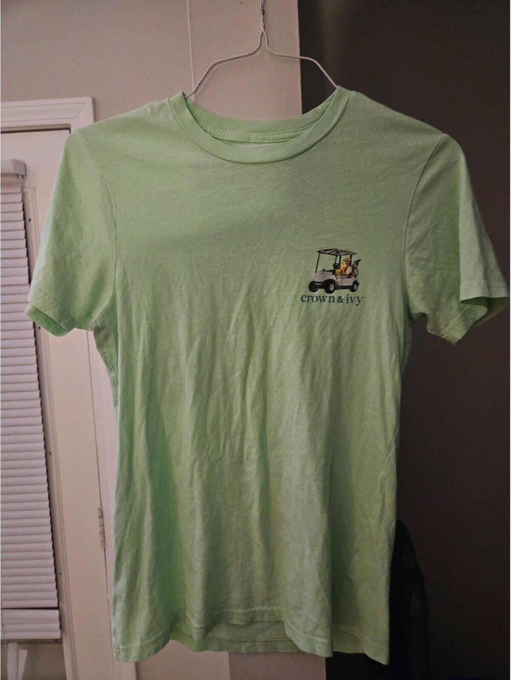 Crown & Ivy Golfing Buddy T-Shirt Green Size Small